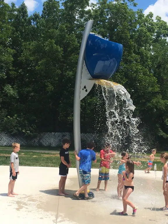 The Splashpad at Greenbrook Park  is now open every day from 12 noon until 7 p.m.