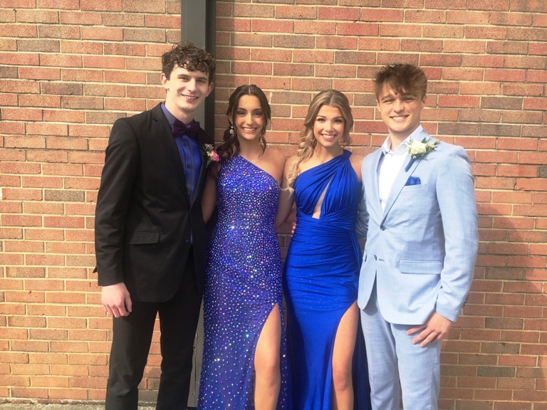 2024 DCHS Prom Night: Alex Antoniak, Carleigh Beckham, Victoria Knowles, and Ian Colwell