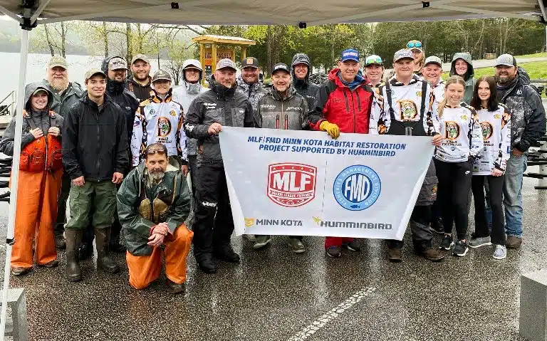 Members of the Dekalb Fishing Team along with the TWRA & some members with the Mlf completed a conservation project on Center Hill Lake on April 9, 2024 at Edgar Evins Boat Ramp. Minn-Kota & Hummingbird sponsored the grant.