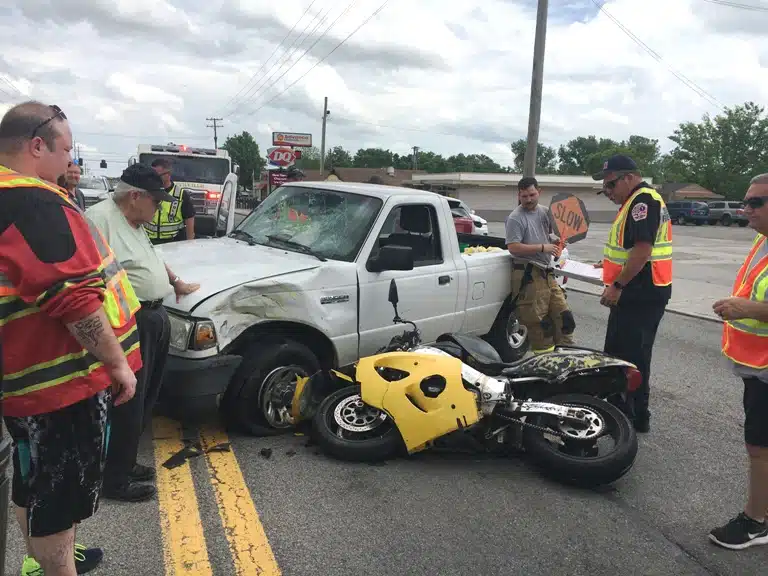 An 18-year-old motorcycle operator was airlifted Friday after a crash on West Broad Street in front of Larry’s Discount Grocery. According to the Tennessee Highway Patrol, Taylor Peery was on a 1998 Suzuki JS1 motorcycle traveling east at a high rate of speed in the left lane of Highway 70 when the bike struck a 2011 Ford Ranger pickup, driven by 76-year-old John Rigsby, who was pulling out of Larry’s Grocery turning west onto Highway 70.