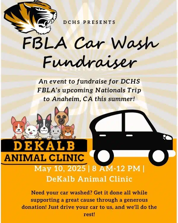 DCHS FBLA Car Wash Fundraiser Saturday, May 10