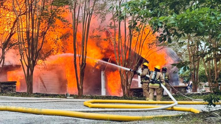 A Sunday fire swept through and destroyed a home on Coconut Ridge Road. DeKalb County Fire Department photo