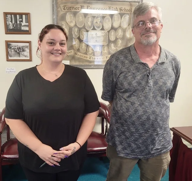 Alderman Jeff Ford Appointed Mayor of Alexandria. Pictured here with City Recorder Jessica Howard who administered the mayor oath of office.
