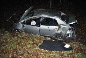25 year old man was injured in a one car crash Tuesday evening, January 9 on Highway 56 north near Hurricane Bridge.