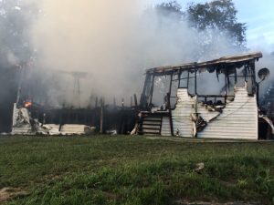The scene of the first fire in August that destroyed the three bedroom home of Nathan and Kimberly Hale at 5093 Lower Helton Road