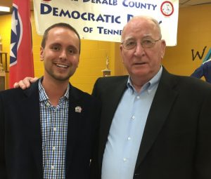 DeKalb Democratic Party Chairman Jordan Wilkins with Smithville Mayor Jimmy Poss