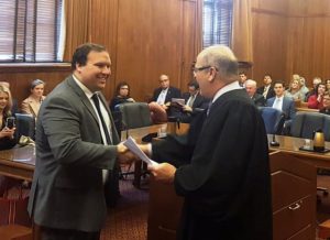 Luke Willoughby of Alexandria took the oath Thursday, April 19 administered by Circuit Court Judge Randy Kennedy of the 20th Judicial District.