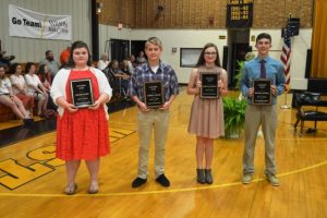 Peers chose Kenzie Hayes, Cordell Collier, Rebecca Lawrence and Brayden Antoniak for the Citizenship Awards.(BILL CONGER PHOTO)
