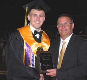 Trey Jones Receives Citizenship Award from DCHS Principal Randy Jennings