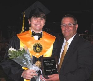 Marshal Evins Receives White Rose Award from DCHS Principal Randy Jennings