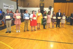 Students who had the distinction of remaining on the A/B Honor Roll all year were Cordell Collier, Josie Ketchum, Lucas Hale, Kenzie Hayes, Kayla Hight, Ariel Patterson, Lydia Willoughby, Makayla Cook, Allen Curtis, Allison Eastes, and (Not Pictured) Kaia Howard (BILL CONGER PHOTO)