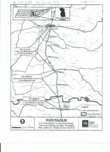 TDOT Map of Highway 56 Corridor