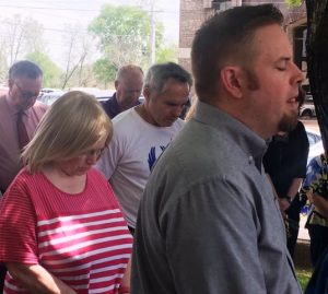 Chris Moore of the Smithville Church of God prayed for our city during Thursday's observance for the National Day of Prayer