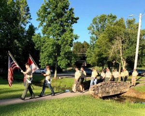 Crossing over ceremony with Troop 347 and Jaden Wildes