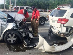 Smithville Volunteer Firefighters at Scene of Sunday Crash