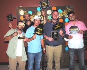 DeKalb County Recovery Court participants who graduated July 17 are pictured front row (left to right): Billy Moss, Spencer Wallace, Jonathon Hummel, and Justin Redmore. Back Row: Matthew Wenger