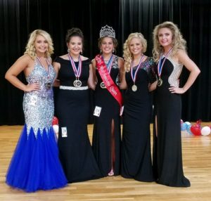 Jamboree Pageant: Ages 14-16. 3rd- Caitlin Elizabeth Bennett, 2nd- Madison Rae Rackley, Queen Addison Jean Puckett, 1st-Monica MaShay Carlton, and 4th –Jaedyn Brooke Stafford