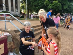 Kathy Hendrixson of Justin Potter Library at Education Celebration last year