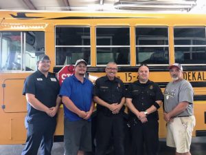 Mechanics Justin Coats and Michael Agee, State Trooper Inspectors Darryl Winningham and Craig Wilkerson, and Transportation Supervisor Jimmy Sprague