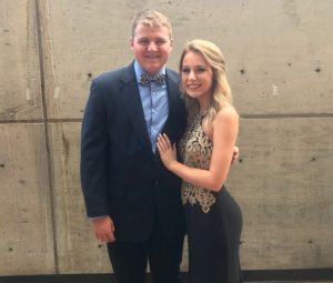 Caleb Taylor and Kayla Belk during the banquet at State 4-H Round Up.