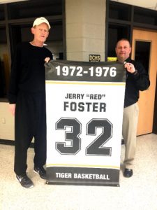 Jerry "Red" Foster (left) with DCHS Principal Randy Jennings on January 26