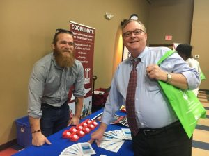 Judge Bratten Cook, II (right) with Nathan Payne of Lifeline of Tennessee at Health Fair Friday