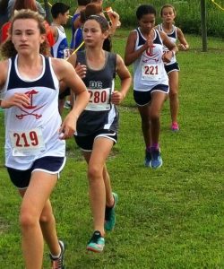 The DeKalb Middle School Cross Country Boys Team came in 1st at Cookeville High School and the girls finished 2nd. Katherine Knowles (#280) finished in 3rd place overall