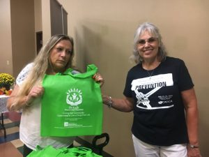 DeKalb Prevention Coordinator Lisa Cripps (right) with Sandra Grisham at Health Fair Friday