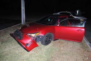 Two men arrested after crashing stolen car during THP led pursuit near Office of Dr. Starla Meigs at East Webb and South First Street downtown Smithville