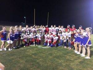 The DeKalb Saints have claimed the Championship of the Middle Tennessee Football Conference after beating Fentress County 14-8 at Jamestown Saturday night.