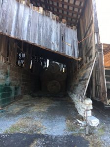 Barn blown off foundation on Campbell property