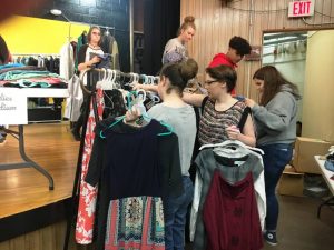 DCHS students shopping during the "Tiger Boutique"