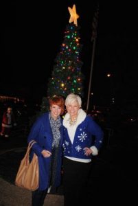 Shan and Suzanne Williams at Tree Lighting at Previous Christmas on the Square