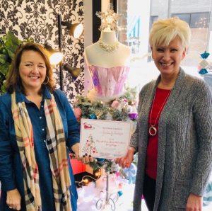 Window Display: “Most Creative”- Jamie A Boutique’s Christmas Music Box Award: Pictured Amanda Blair and Chamber Director Suzanne Williams