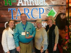 Judge Bratten Cook, II Receives TARCP “Making A Difference Award” Judge Cook pictured with daughter Megan (left), wife Judy (right), and assistant Tish Summers (far right)