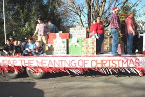 Second place went to the Dowelltown Baptist Church Float with the theme “Unwrap the meaning of Christmas”.