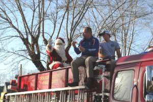 Santa arrives in Liberty during Christmas Parade