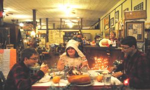 Christmas on the Square OVERALL WINNER in 2018: Old Timers’ Antiques with the theme Old Fashion Christmas featuring LIVE models Dylan Reed, Maya Reed, and Casey Martin in the store window