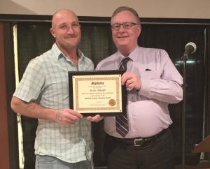 Recovery Court Graduate Grady Murphy with Judge Bratten Cook, II