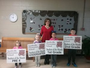Smithville Elementary Students of the Month: PreK- Hadley Fulton; Kindergarten – Kirsten Orcutt; 1st Grade – Dafne Delgado; and 2nd Grade – Hayden Quarles