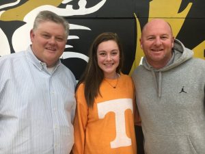 The Voice of the Tigers and Lady Tigers John Pryor with Lady Tiger Coach Danny Fish and Lady Tiger player Lydia Brown featured on WJLE's Tiger Talk this week