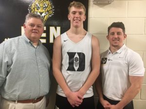 The Voice of the Tigers and Lady Tigers John Pryor with Tiger Coach John Sanders and Tiger player Evan Jones featured on WJLE's Tiger Talk this week