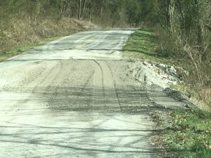 Smith Fork Road Monday after repairs made by DeKalb County Highway Department