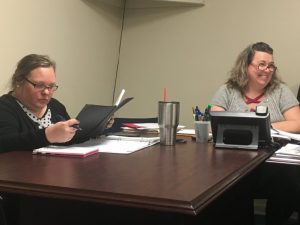 Alexandria Alderman Bridgette Rogers and the city's Municipal Financial Officer and City Recorder Elizabeth Tetlow