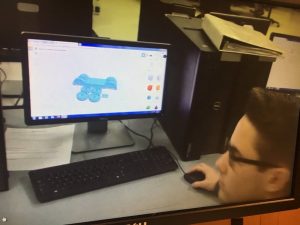 DCHS Student uses computer to make 3D-design to produce pinewood derby car