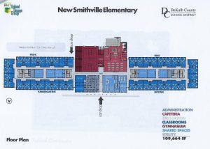 Schematic design, site plan, and floor plan for a new Smithville Elementary School unveiled in March This plan has now been rejected by the school board