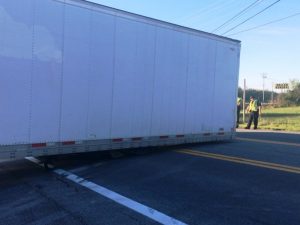 Alexandria Woman Escapes Injury in Sunday Tractor Trailer Accident