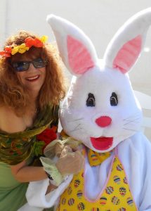 •Lori Christensen, owner of Cannon Arts Dance Studio, Woodbury and Smithville, joins the Easter Bunny in inviting everyone to a day of fun in the park.