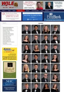 WJLE and participating sponsors are presenting a photo gallery of the DCHS Class of 2019 in April and May. (VIEW TOP LEFT ON WJLE HOME PAGE)