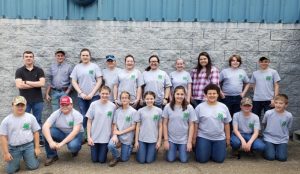 DeKalb County 4-H members competed at the Central Region Livestock Judging Contest. Back row: Cody Robinson, Clayton Crook, Abby Cross, Mason Taylor, Ansley Cantrell, Caley Taylor, Emma Hancock, Jenna Cantrell, Evan Reid, and Kolton Slager. Front row: Julian Alvarez, Tyler Dunn, McKenna Miller, Chaylea Lunsford, Cali Agee, Laura Magness, Izayah Dowell, Riley Fuson, and Grady Hancock.